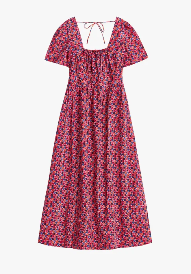 Hush Dresses Women Issy Prairie Midi Dress Retro Floral Pinks