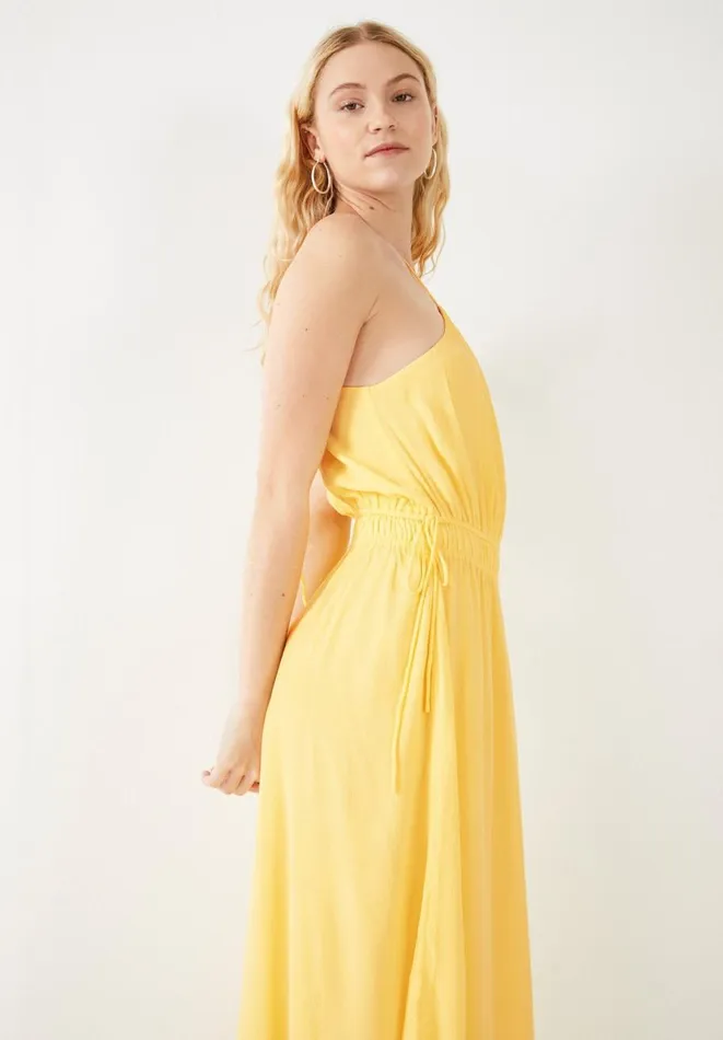 Hush Dresses Women Jade Halter Midi Dress Pale Yellow Hush Dresses Women Jade Halter Midi Dress Pale Yellow