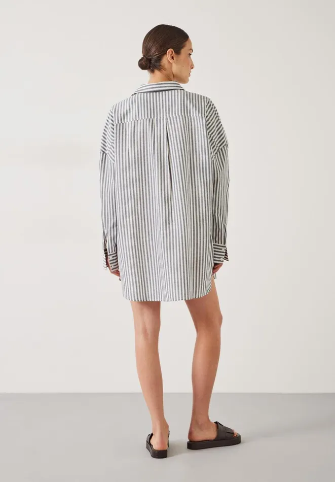 Hush Dresses Women Skye Mini Beach Shirt Dress Navywhite Stripe Hush Dresses Women Skye Mini Beach Shirt Dress Navywhite Stripe
