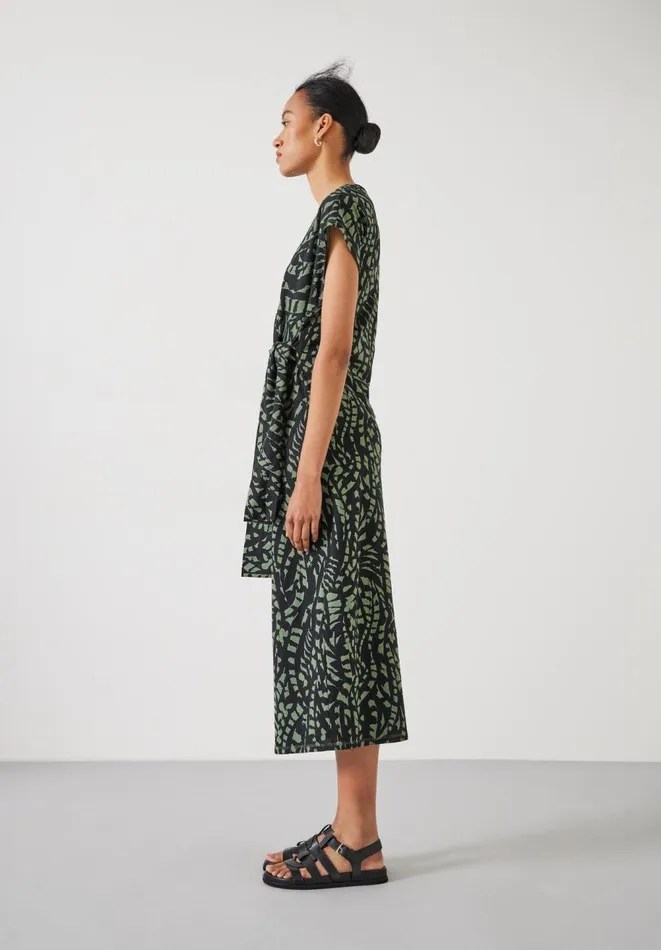 Hush Dresses Women Trinny Jersey Midi Dress Abstract Boho Charcoal
