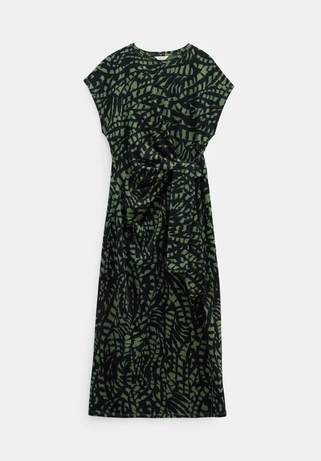 Hush Dresses Women Trinny Jersey Midi Dress Abstract Boho Charcoal