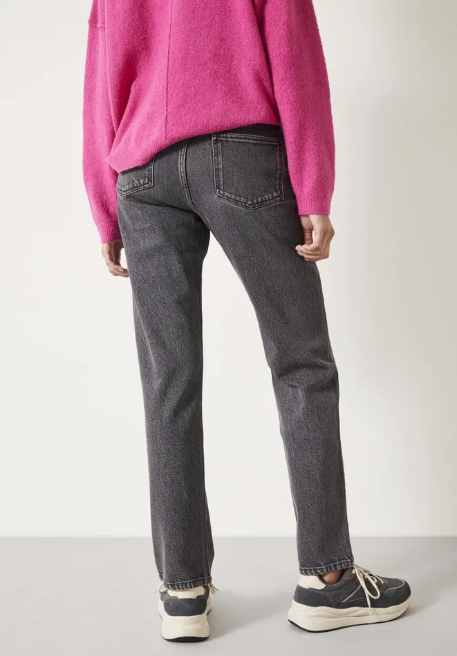 Hush Jeans Women Laurie Straight Leg Jeans Washed Grey Hush Jeans Women Laurie Straight Leg Jeans Washed Grey
