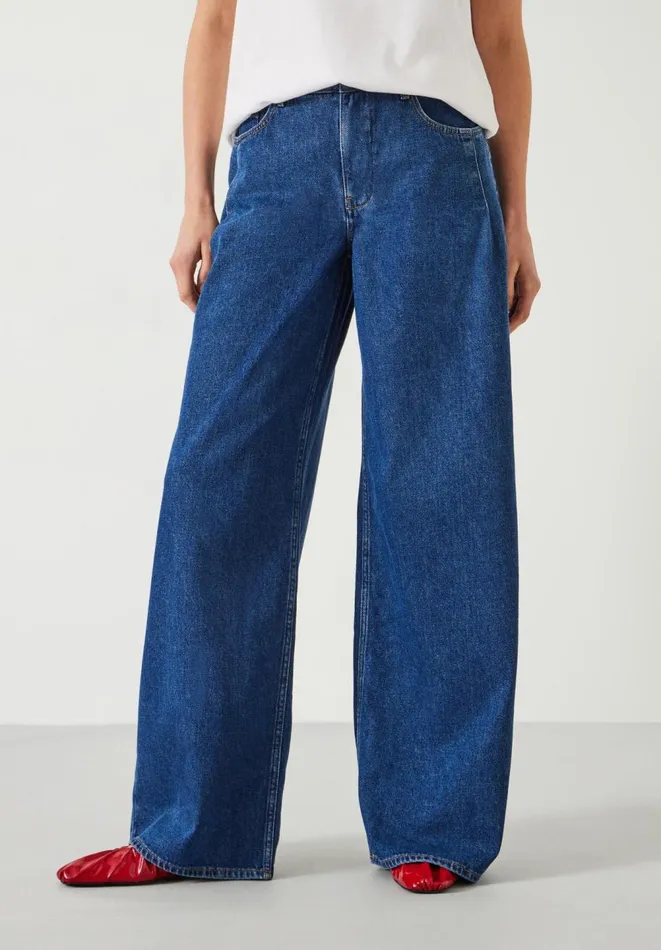 Hush Jeans Women Nova Pintuck Wide Leg Jeans Mid Authentic Hush Jeans Women Nova Pintuck Wide Leg Jeans Mid Authentic