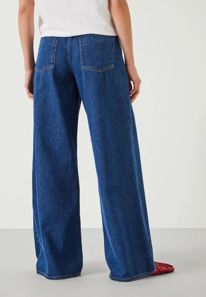 Hush Jeans Women Nova Pintuck Wide Leg Jeans Mid Authentic Hush Jeans Women Nova Pintuck Wide Leg Jeans Mid Authentic