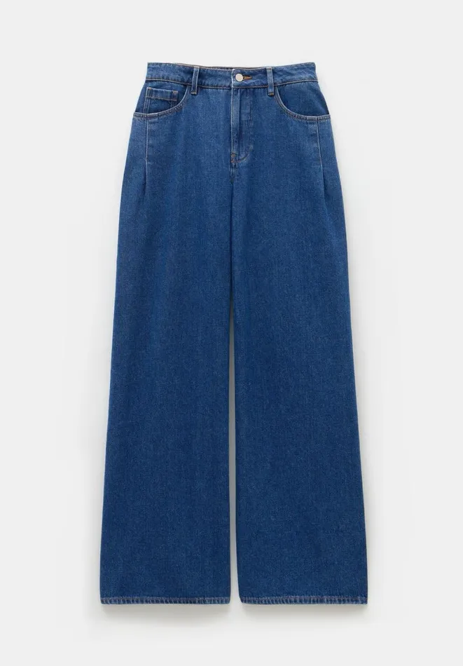 Hush Jeans Women Nova Pintuck Wide Leg Jeans Mid Authentic Hush Jeans Women Nova Pintuck Wide Leg Jeans Mid Authentic