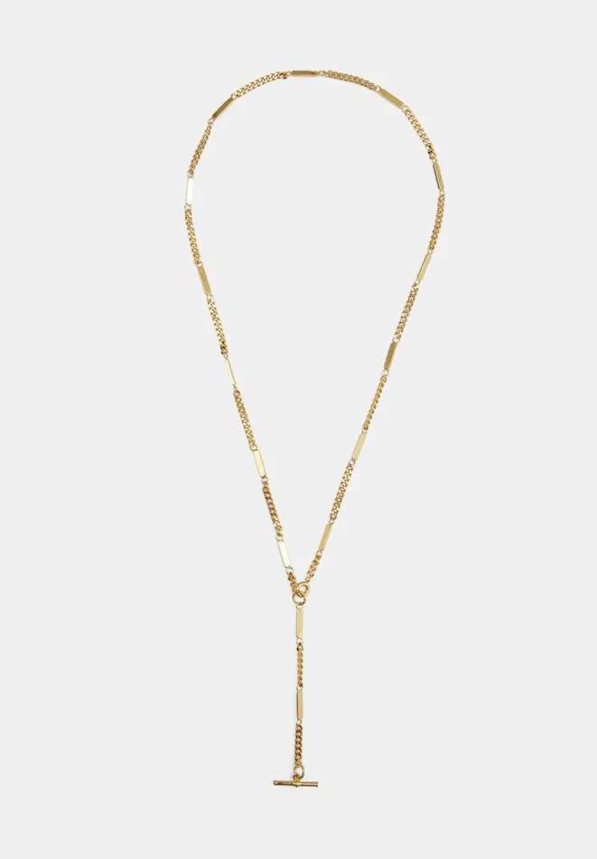 Hush Jewellery Women Louie Lariat Chain Necklace Gold
