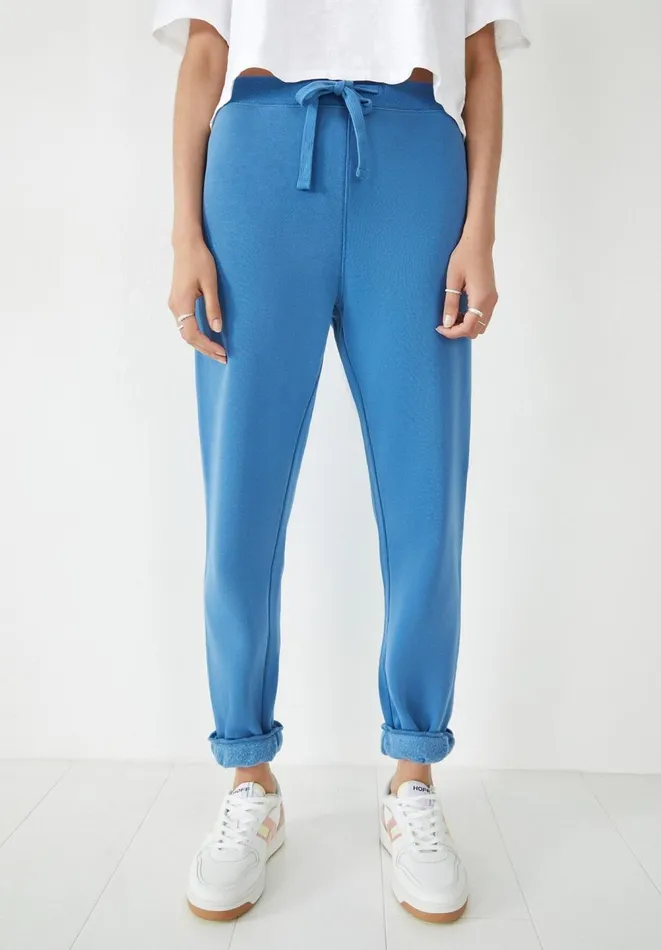 Hush Joggers and Leggings Women Lindsay Washed Joggers Mid Blue Hush Joggers and Leggings Women Lindsay Washed Joggers Mid Blue