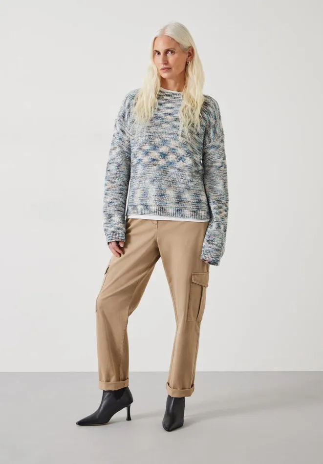 Hush Jumpers and Cardigans Women Cece Relaxed Drop Shoulder Jumper Ecru Multi