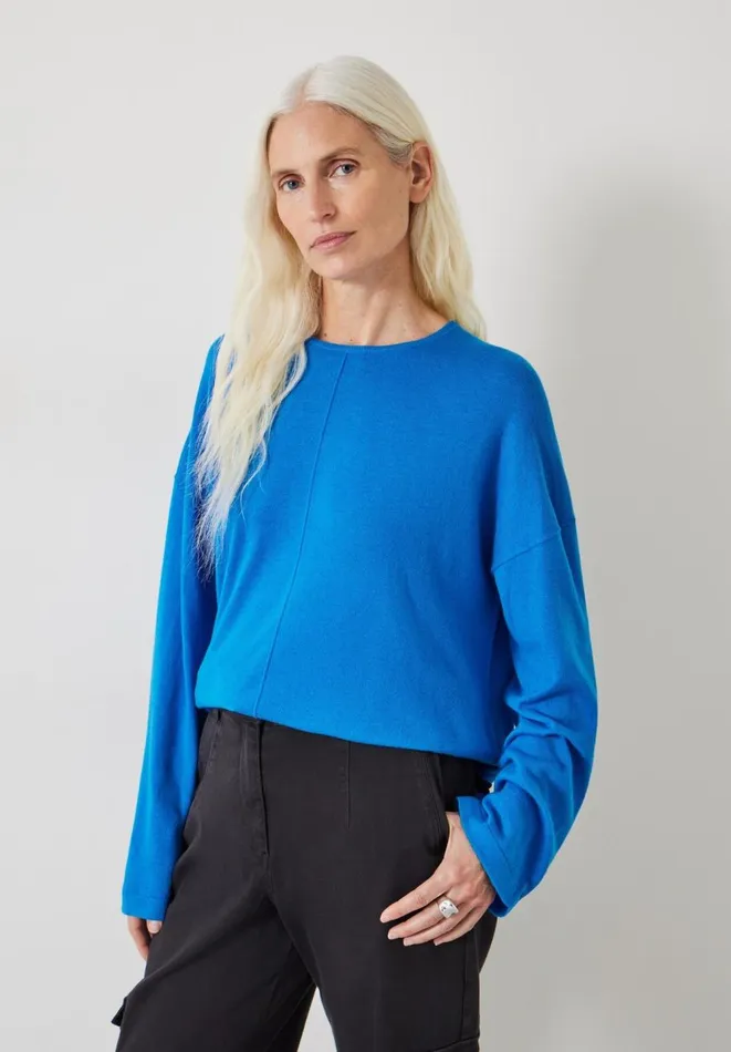 Hush Jumpers and Cardigans Women Fleur Wide Sleeve Wool Jumper Bright Blue