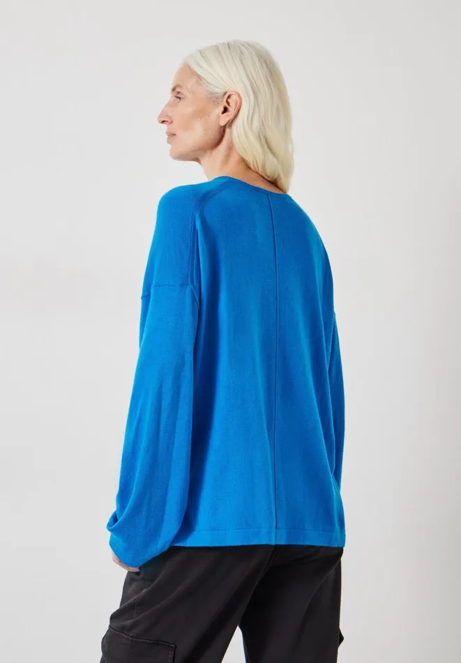 Hush Jumpers and Cardigans Women Fleur Wide Sleeve Wool Jumper Bright Blue