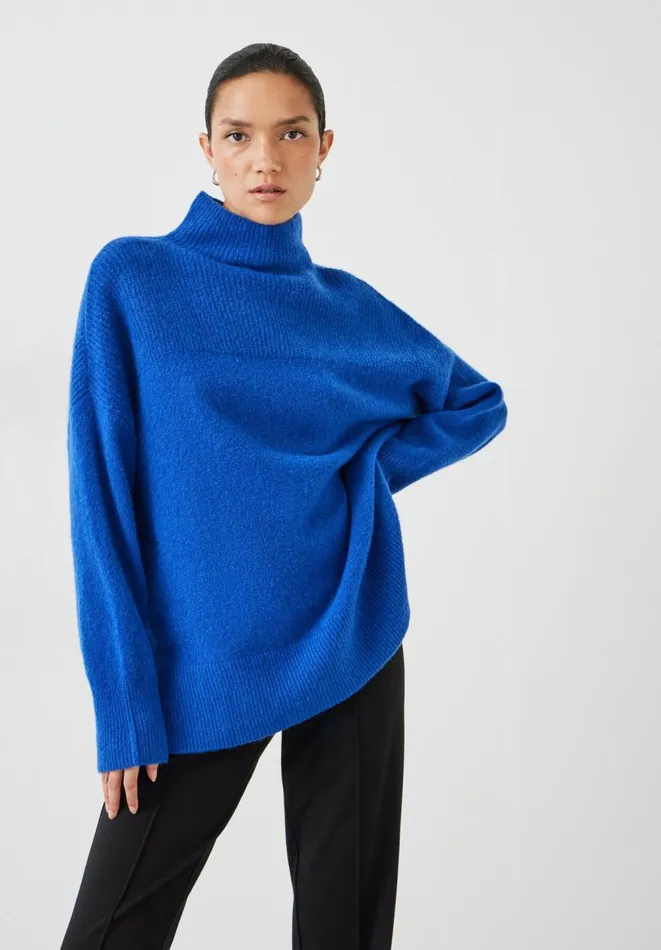 Hush Jumpers and Cardigans Women Meredith High Neck Jumper Bright Blue