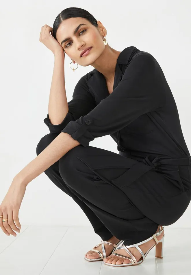 Hush Jumpsuits Women Portia Jersey Jumpsuit Washed Black Hush Jumpsuits Women Portia Jersey Jumpsuit Washed Black
