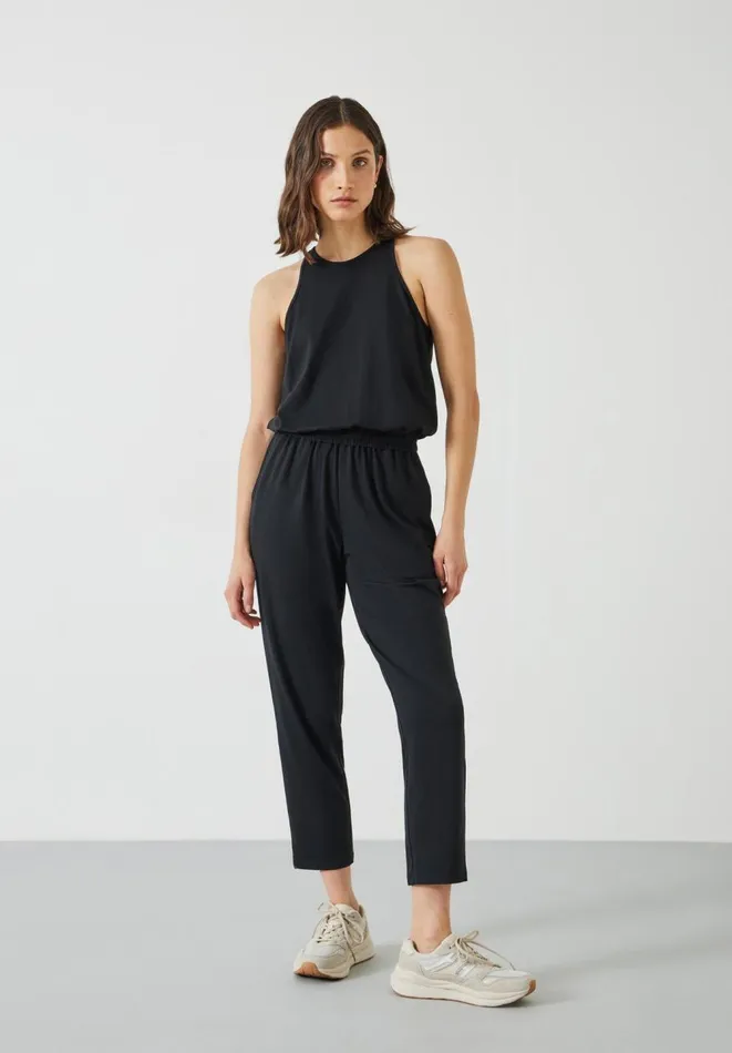 Hush Jumpsuits Women Racer Back Jersey Jumpsuit Black