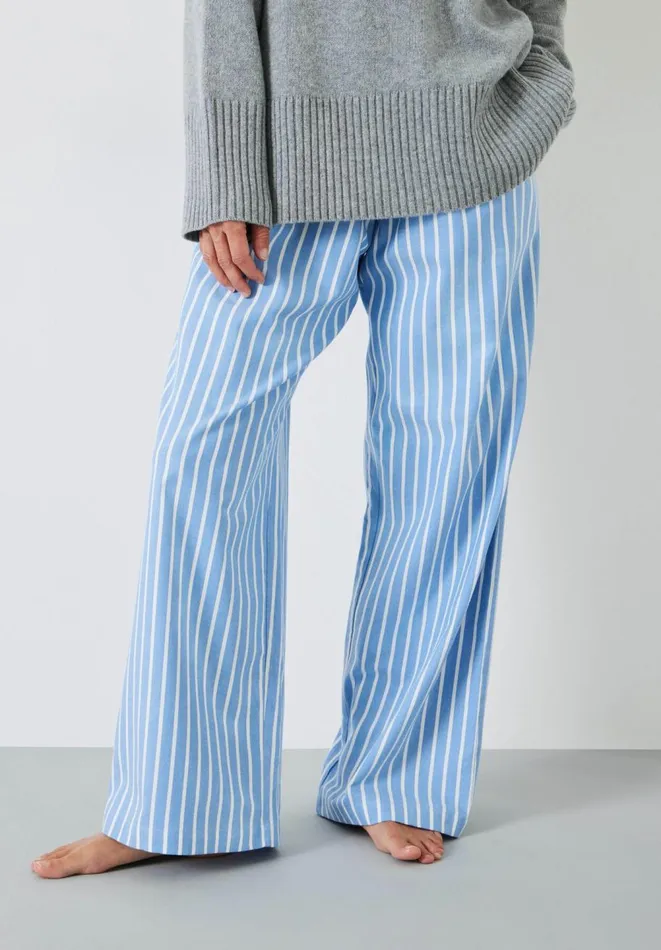 Hush Pyjamas and Nightwear Women Amita Brushed Cotton Blend Pyjama Trousers Blueecru Stripe Hush Pyjamas and Nightwear Women Amita Brushed Cotton Blend Pyjama Trousers Blueecru Stripe