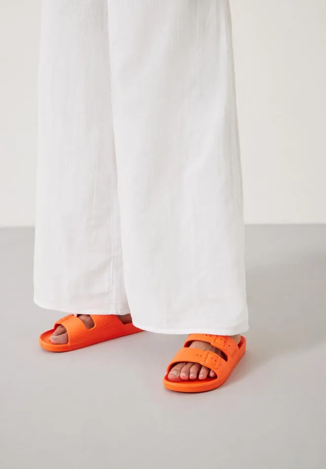 Hush Sandals Women Freedom Moses Slides Neon Orange