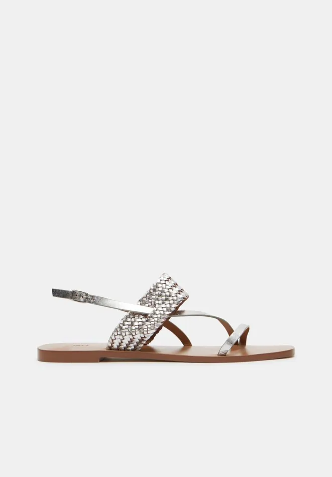 Hush Sandals Women Wren Weave Sandal Silver Metallic