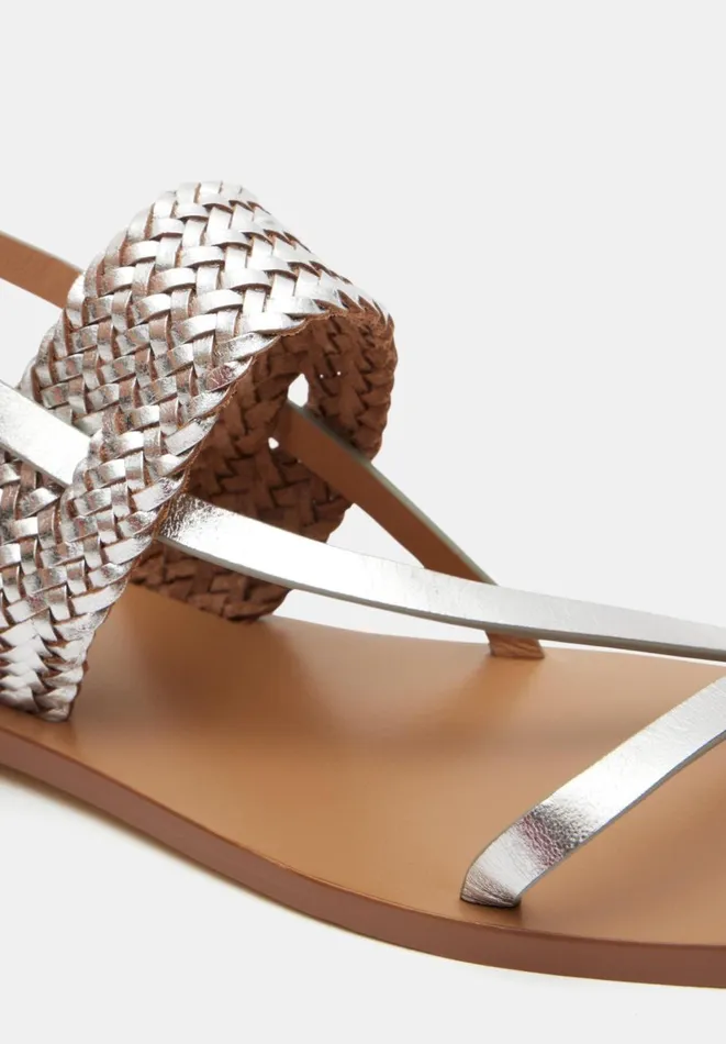 Hush Sandals Women Wren Weave Sandal Silver Metallic Hush Sandals Women Wren Weave Sandal Silver Metallic