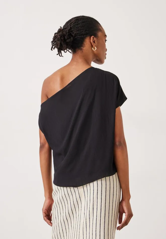 Hush Shirts and Blouses Women Grace Asymmetric Top Black