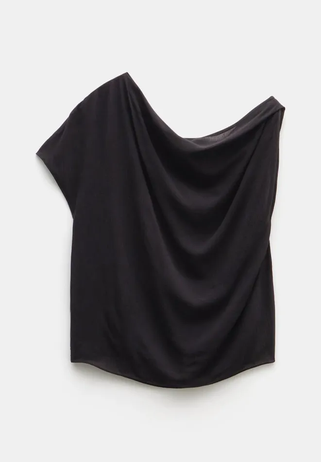 Hush Shirts and Blouses Women Grace Asymmetric Top Black