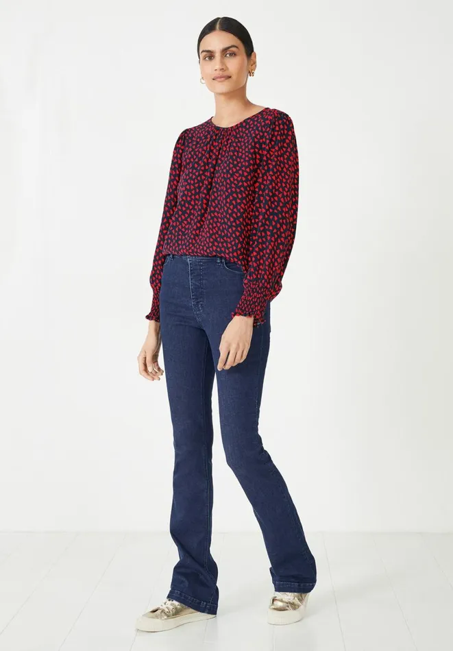 Hush Shirts and Blouses Women Raya Blouse Hearts Navyred Hush Shirts and Blouses Women Raya Blouse Hearts Navyred