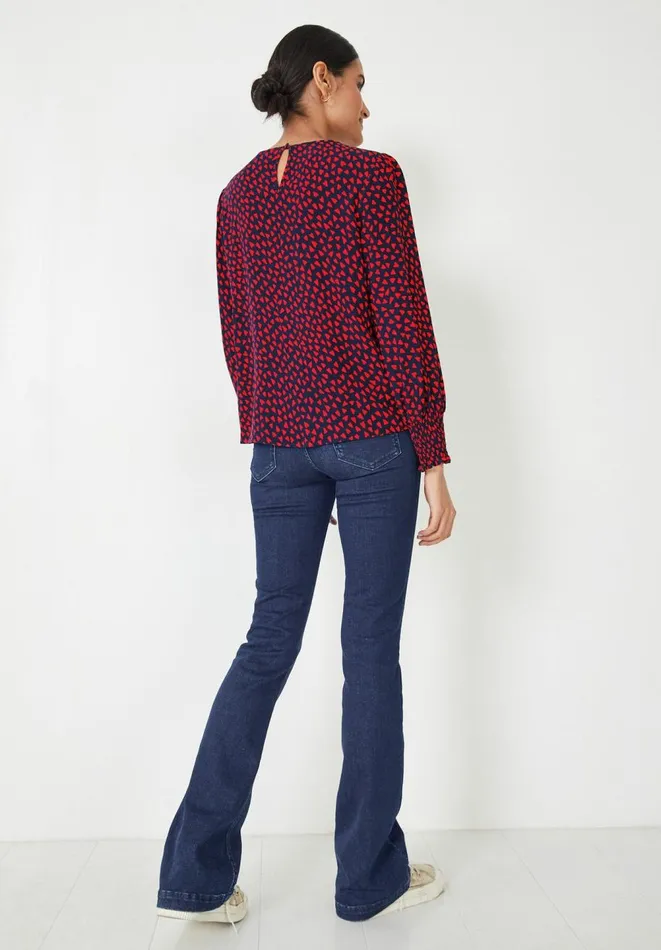 Hush Shirts and Blouses Women Raya Blouse Hearts Navyred Hush Shirts and Blouses Women Raya Blouse Hearts Navyred