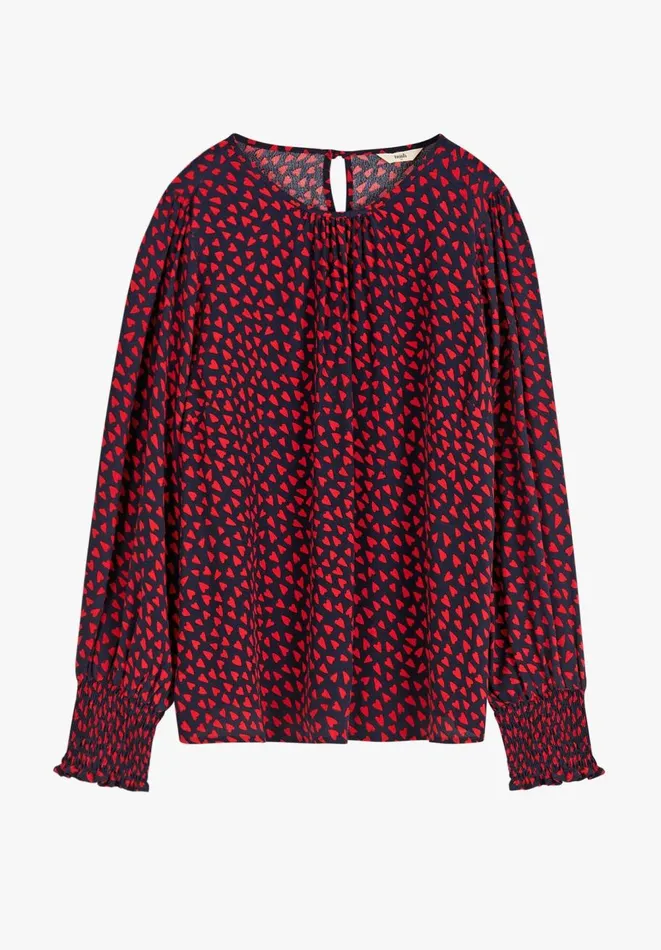 Hush Shirts and Blouses Women Raya Blouse Hearts Navyred Hush Shirts and Blouses Women Raya Blouse Hearts Navyred