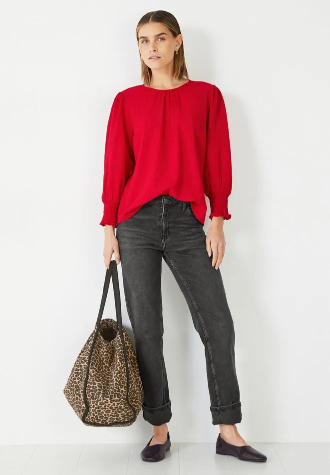 Hush Shirts and Blouses Women Rosan Shirred Top Vibrant Red Hush Shirts and Blouses Women Rosan Shirred Top Vibrant Red