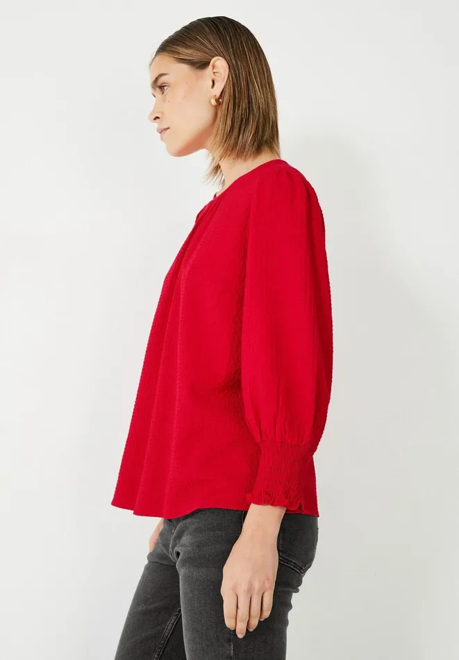 Hush Shirts and Blouses Women Rosan Shirred Top Vibrant Red Hush Shirts and Blouses Women Rosan Shirred Top Vibrant Red