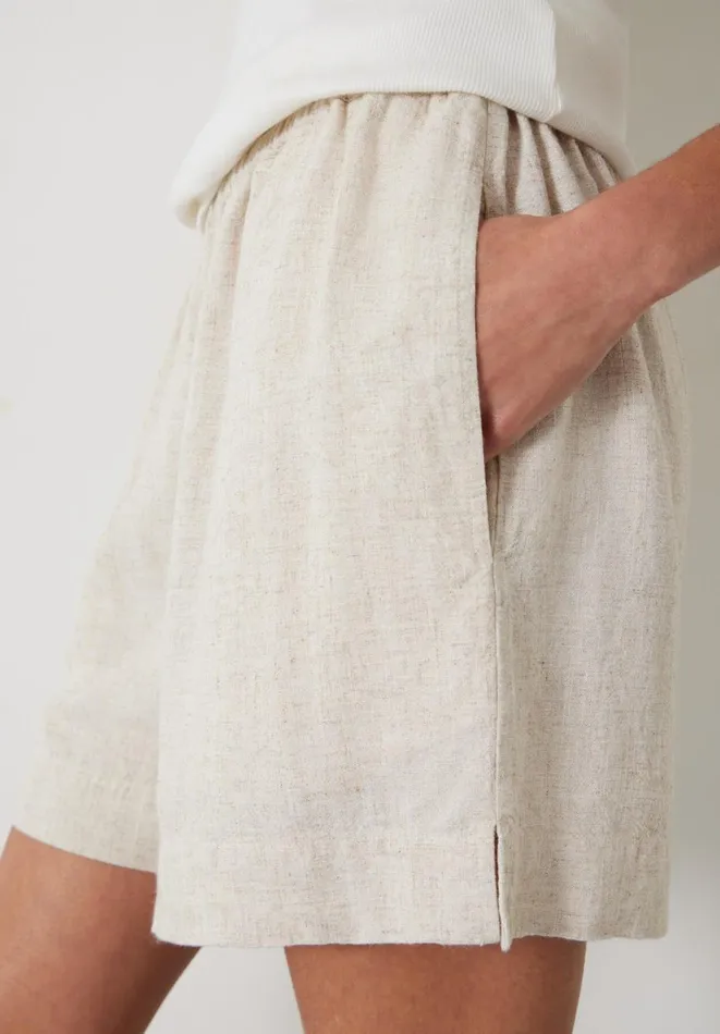 Hush Shorts Women Lana Linen Blend Shorts Stone Hush Shorts Women Lana Linen Blend Shorts Stone