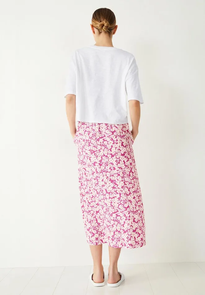 Hush Skirts Women Gigi Belted Midi Skirt Meadow Ditsy Purple