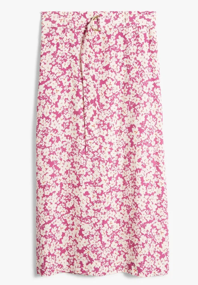 Hush Skirts Women Gigi Belted Midi Skirt Meadow Ditsy Purple