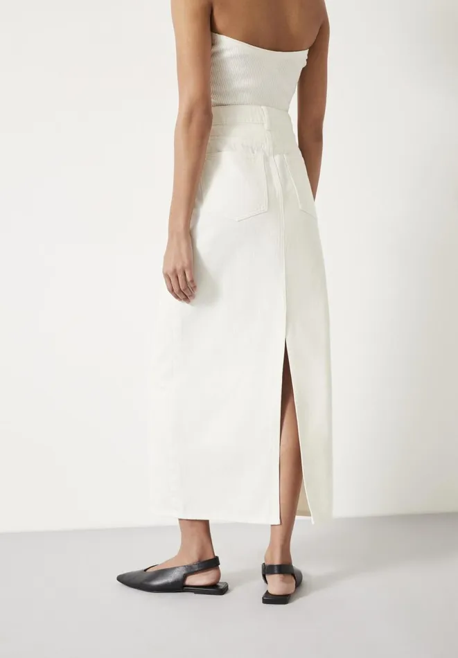 Hush Skirts Women Jaz Denim Maxi Skirt Ecru