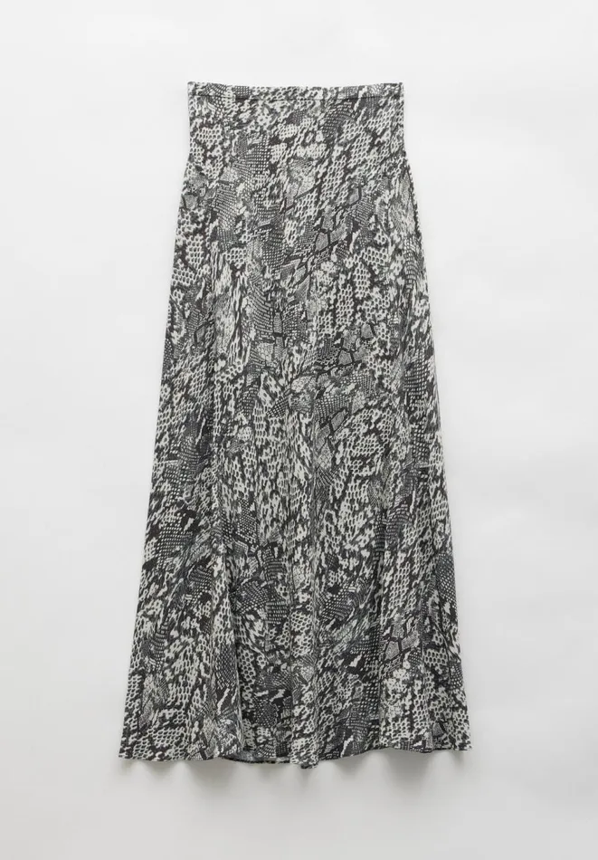 Hush Skirts Women Kora Maxi Skirt Snakeskin Neutral