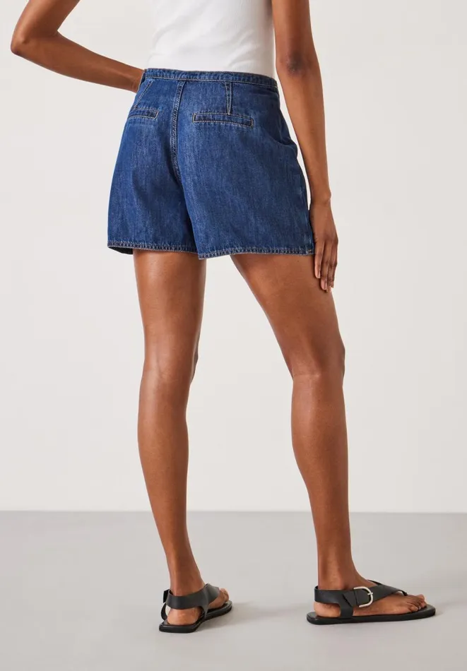 Hush Skirts Women Madeline Denim Mini Skort Mid Authentic Wash