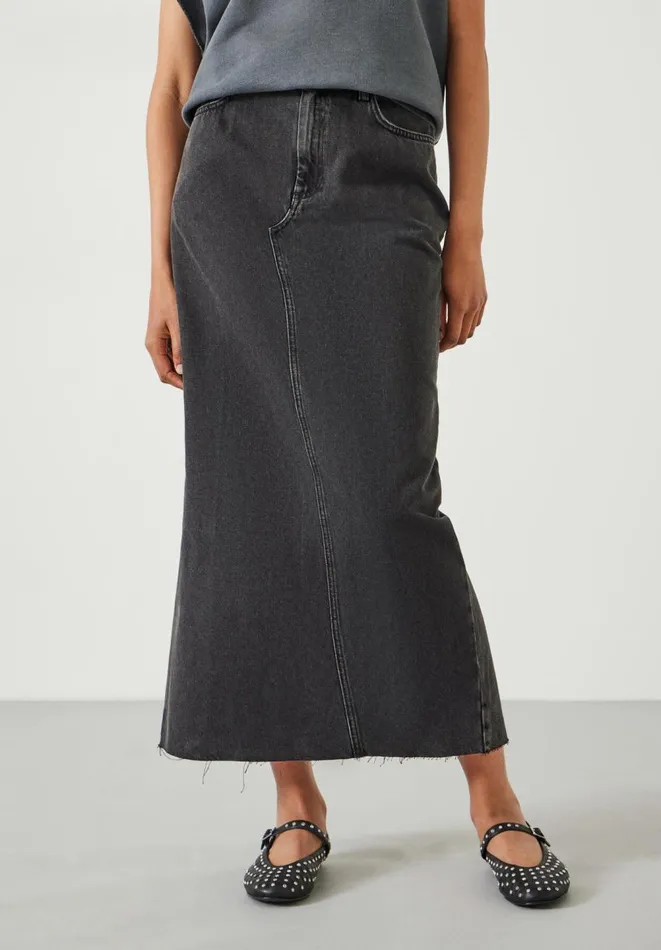 Hush Skirts Women Rylie Denim Maxi Skirt Washed Black