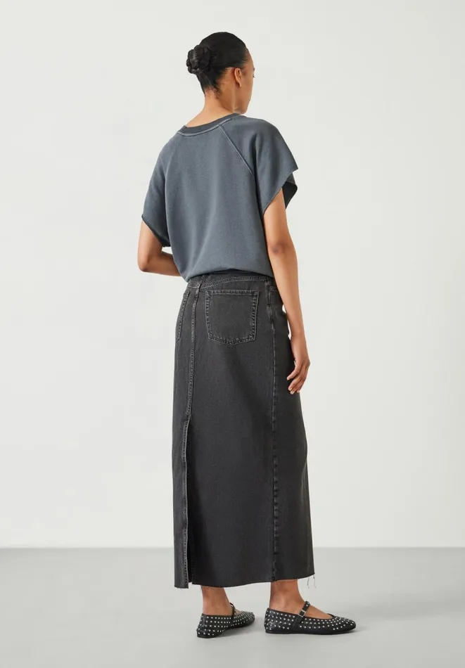 Hush Skirts Women Rylie Denim Maxi Skirt Washed Black
