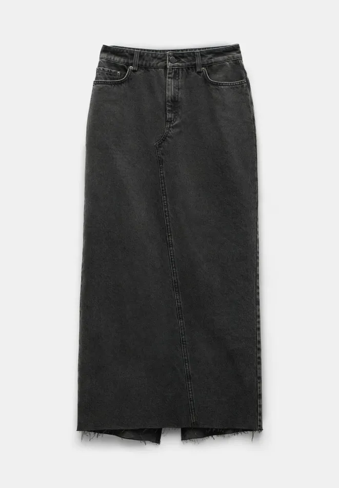 Hush Skirts Women Rylie Denim Maxi Skirt Washed Black