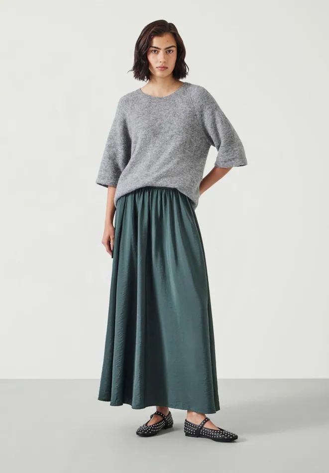 Hush Skirts Women Ula Maxi Cargo Skirt Smoked Green