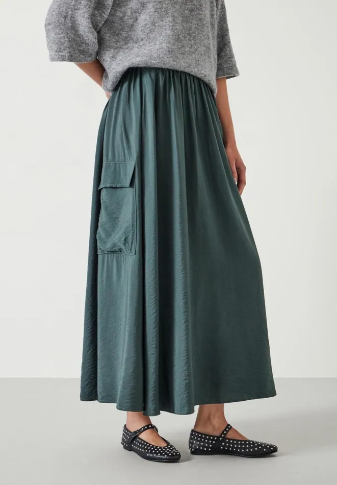 Hush Skirts Women Ula Maxi Cargo Skirt Smoked Green Hush Skirts Women Ula Maxi Cargo Skirt Smoked Green