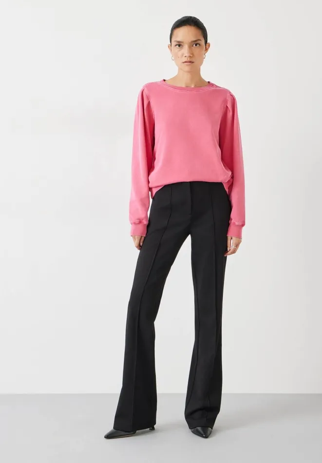 Hush Sweatshirts and Hoodies Women Anastasia Puff Sleeve Sweatshirt Deep Berry Pink