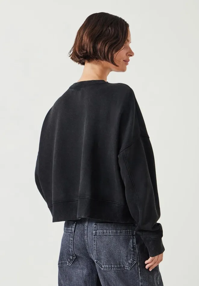 Hush Sweatshirts and Hoodies Women Micaela Cropped Sweatshirt Washed Black Hush Sweatshirts and Hoodies Women Micaela Cropped Sweatshirt Washed Black