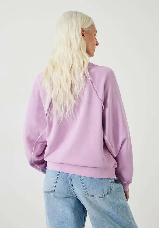 Hush Sweatshirts and Hoodies Women Nadine Relaxed Raglan Seam Sweatshirt Mid Lilac Hush Sweatshirts and Hoodies Women Nadine Relaxed Raglan Seam Sweatshirt Mid Lilac