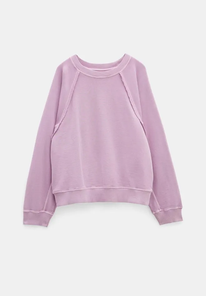 Hush Sweatshirts and Hoodies Women Nadine Relaxed Raglan Seam Sweatshirt Mid Lilac Hush Sweatshirts and Hoodies Women Nadine Relaxed Raglan Seam Sweatshirt Mid Lilac