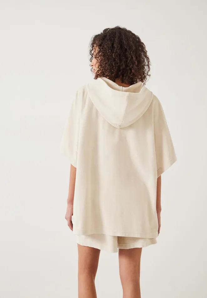 Hush Sweatshirts and Hoodies Women Taylah Relaxed Cotton Towelling Hoodie Off White Hush Sweatshirts and Hoodies Women Taylah Relaxed Cotton Towelling Hoodie Off White