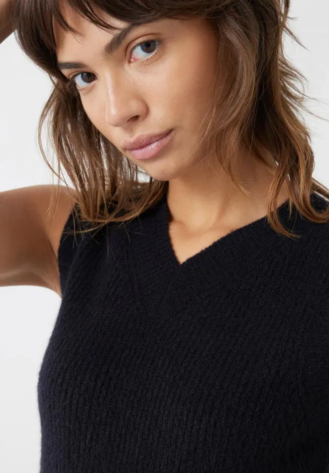 Hush Tops and Tshirts Women Bobbie Wool Blend Vest Black