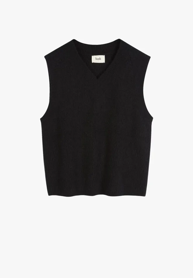 Hush Tops and Tshirts Women Bobbie Wool Blend Vest Black