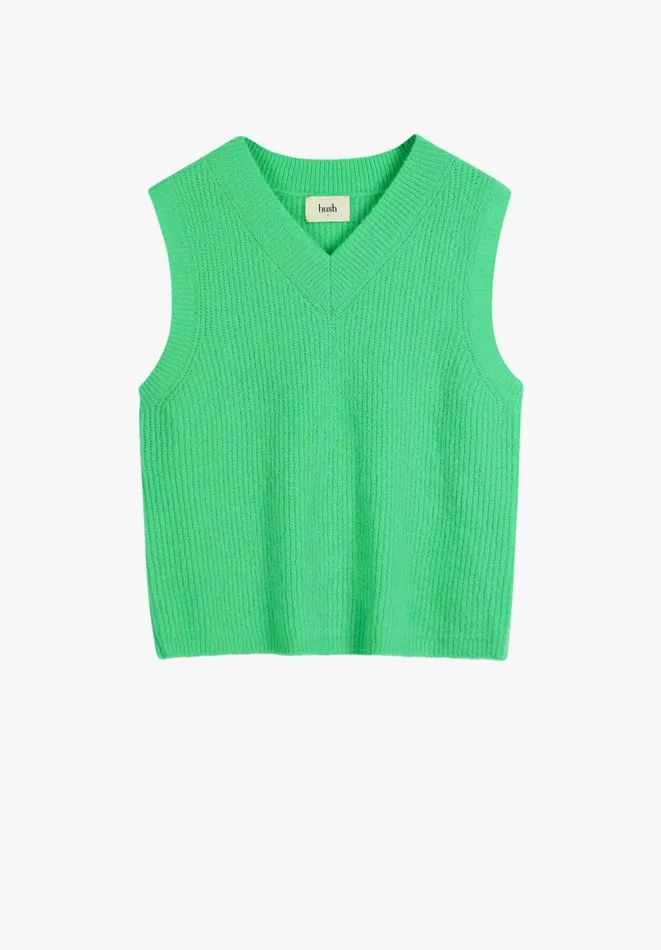 Hush Tops and Tshirts Women Bobbie Wool Blend Vest Green Hush Tops and Tshirts Women Bobbie Wool Blend Vest Green