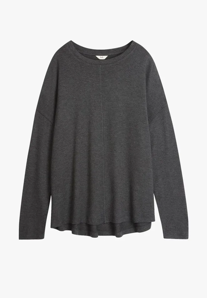 Hush Tops and Tshirts Women Dori Dolman Crew Neck Top Charcoal Marl