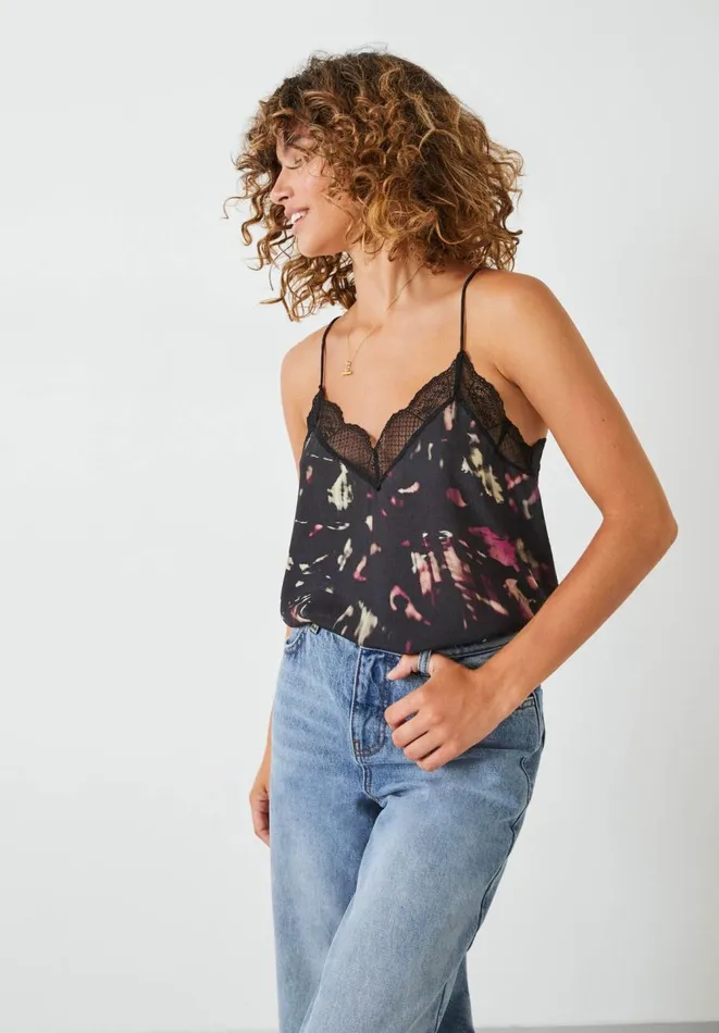 Hush Tops and Tshirts Women Estella Lace Cami Shadows