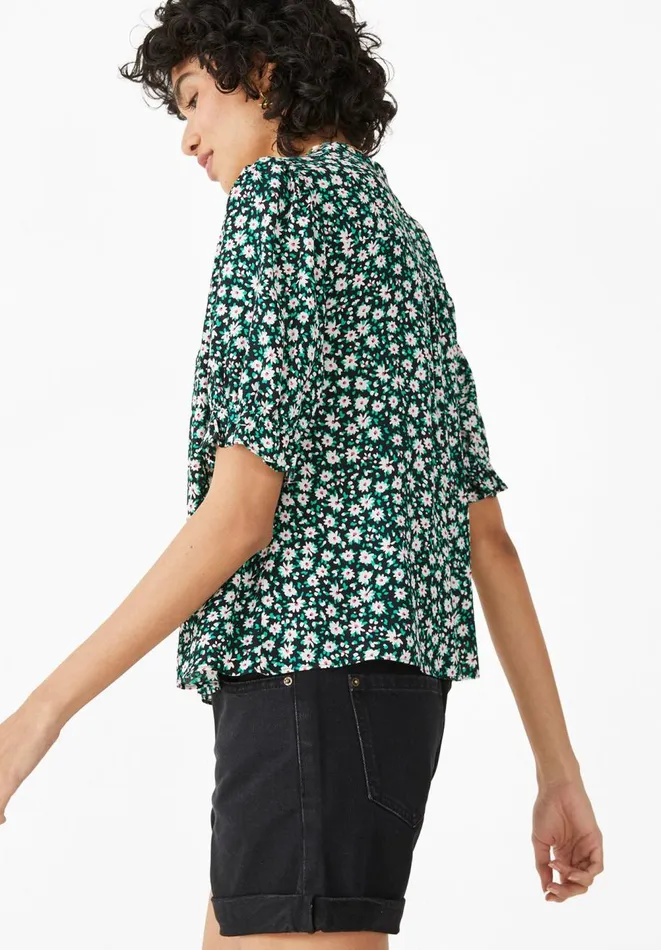 Hush Tops and Tshirts Women Hazel Button Blouse Mini Daisy Black Hush Tops and Tshirts Women Hazel Button Blouse Mini Daisy Black